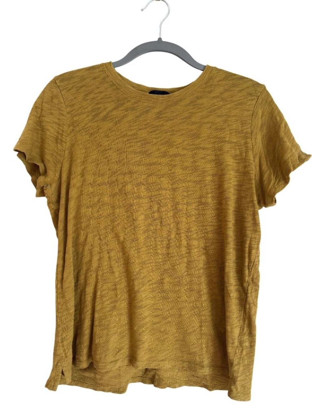 NWT ATM Anthony Thomas Melillo Yellow Slub Knit Crewneck Tee Size L $165 [jb]